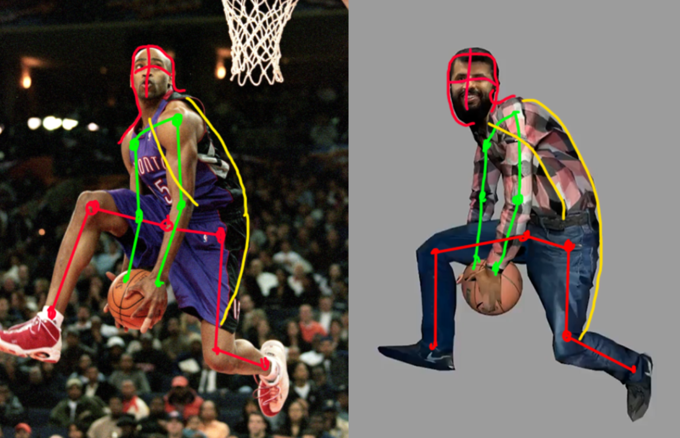 Example of animation review notes for Dunk Champion.