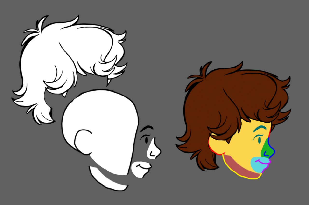 Scooby-Doo Character Studio Groove Jones face and profile breakdown.
