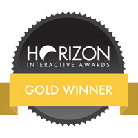 Spirit Halloween Times Square Horizon Interactive Awards Gold Promotional Video award badge.