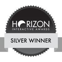 Spirit Halloween Times Square Horizon Interactive Awards Silver Advertisement Video award badge.