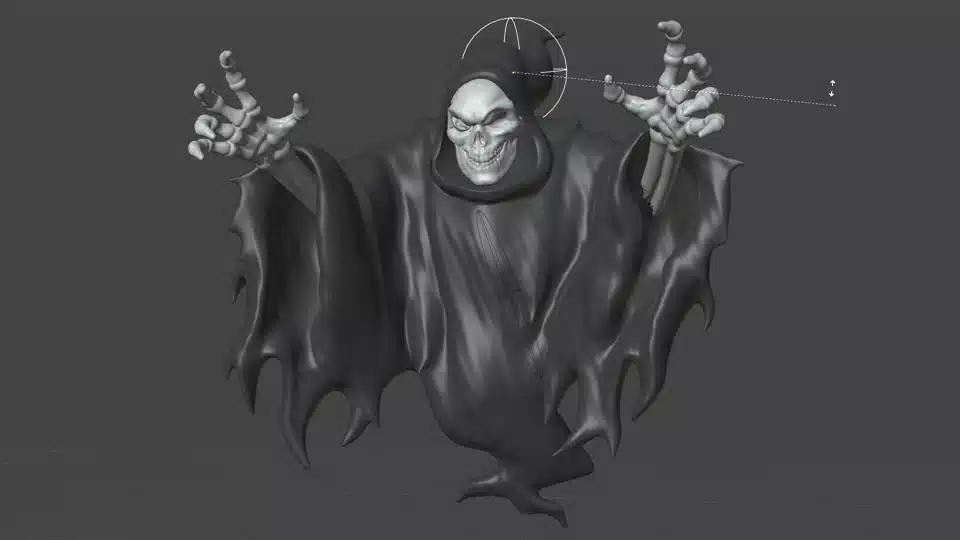 Jack Reaper cloak rig for the Spirit Halloween Times Square billboard.